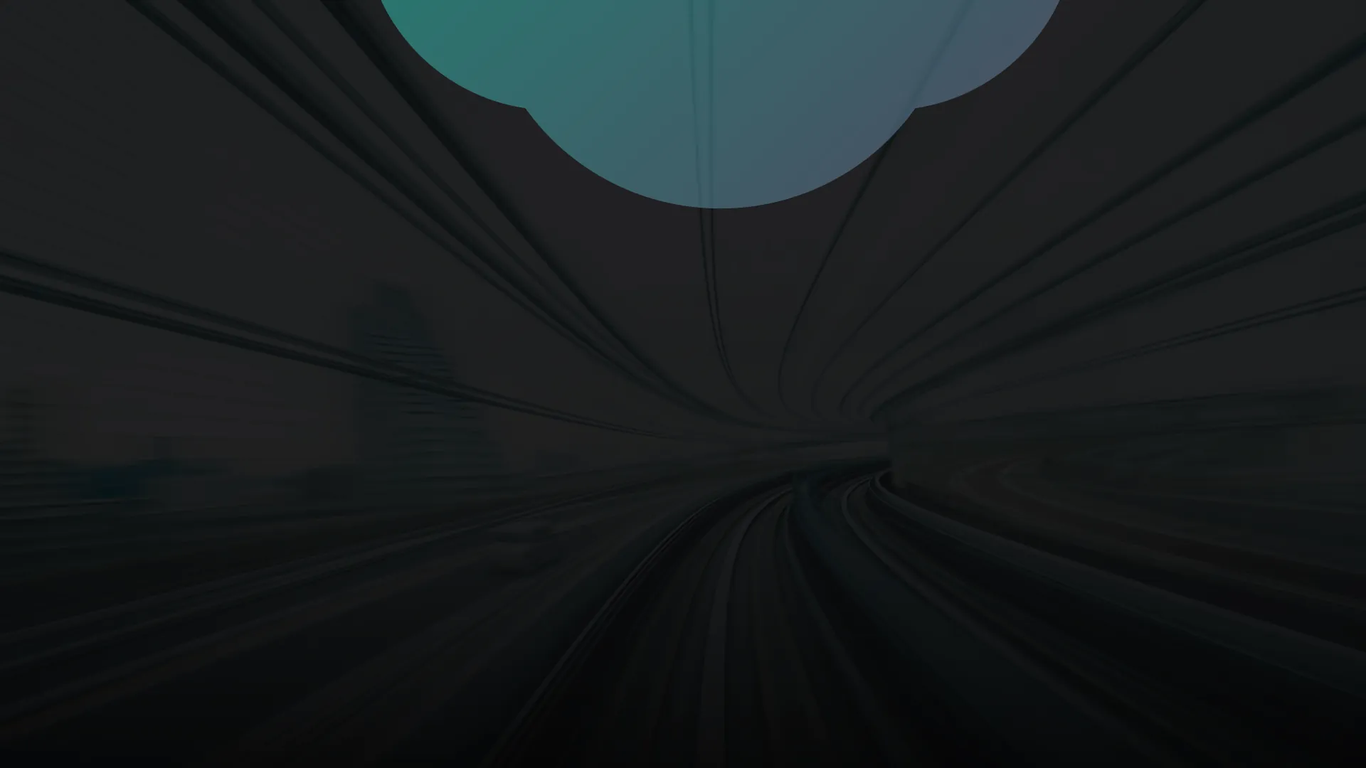 inside a fast moving tunnel