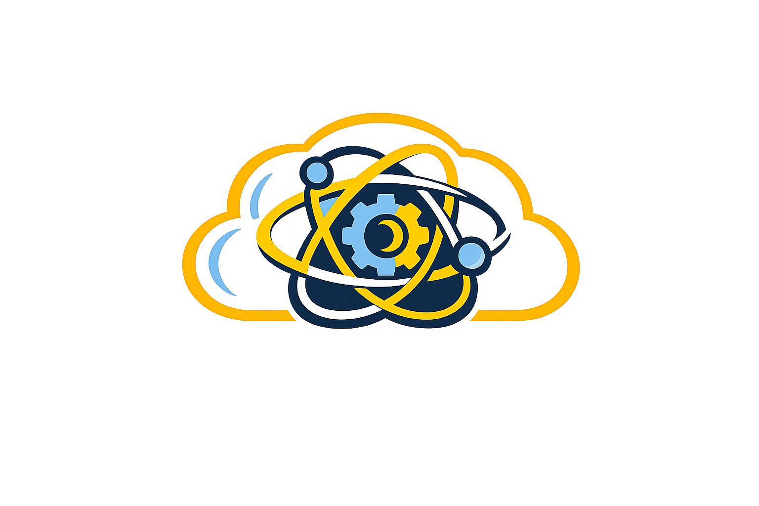 Gear surrounded by an atom